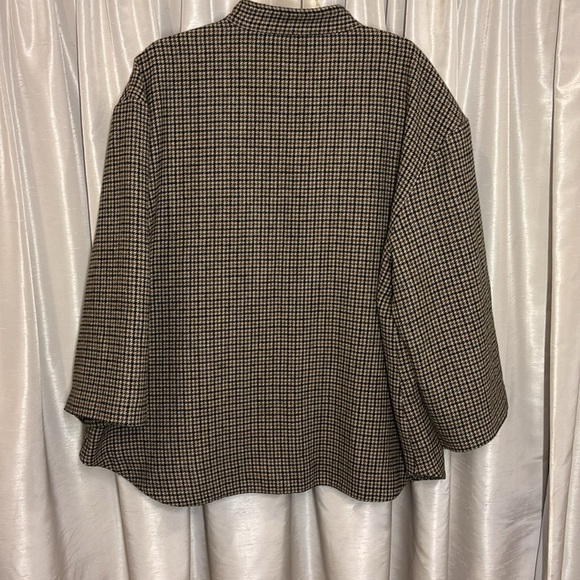 Preston & York Womens Andrea Jacket Blazer Size 18 Houndstooth Wool Blend Lined - Picture 6 of 9
